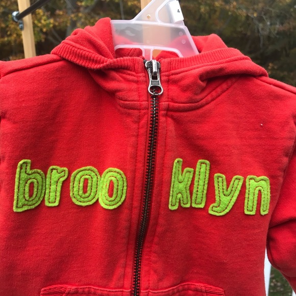 Toddler Brooklyn Red ZIP Up Hoodie size 12-18m - Picture 2 of 7